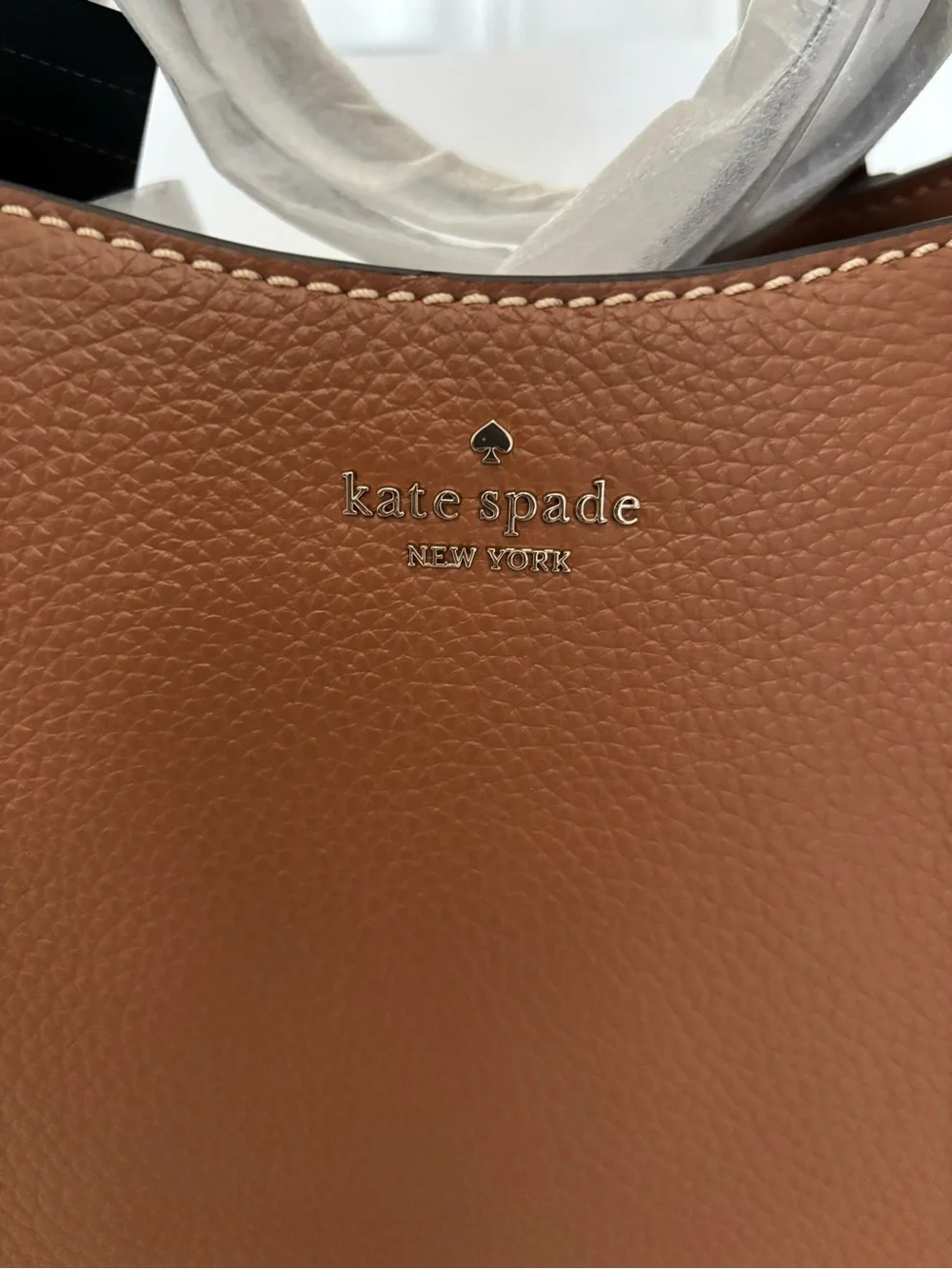 New kate spade New York Large Brown Dumpling Pebble Leather Satchel
